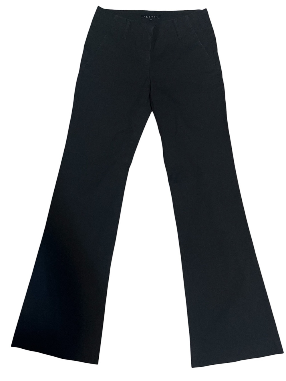 Theory Flared Leg Black Pants Size 00
